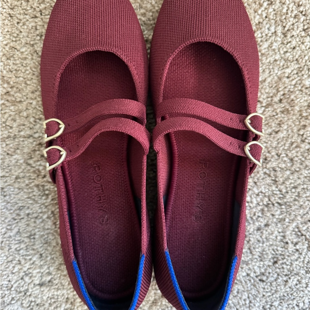 Rothy’s Double Buckle Mary Jane - cabernet - size 7.5 (eu 37.5) ♥️ - Picture 5 of 9